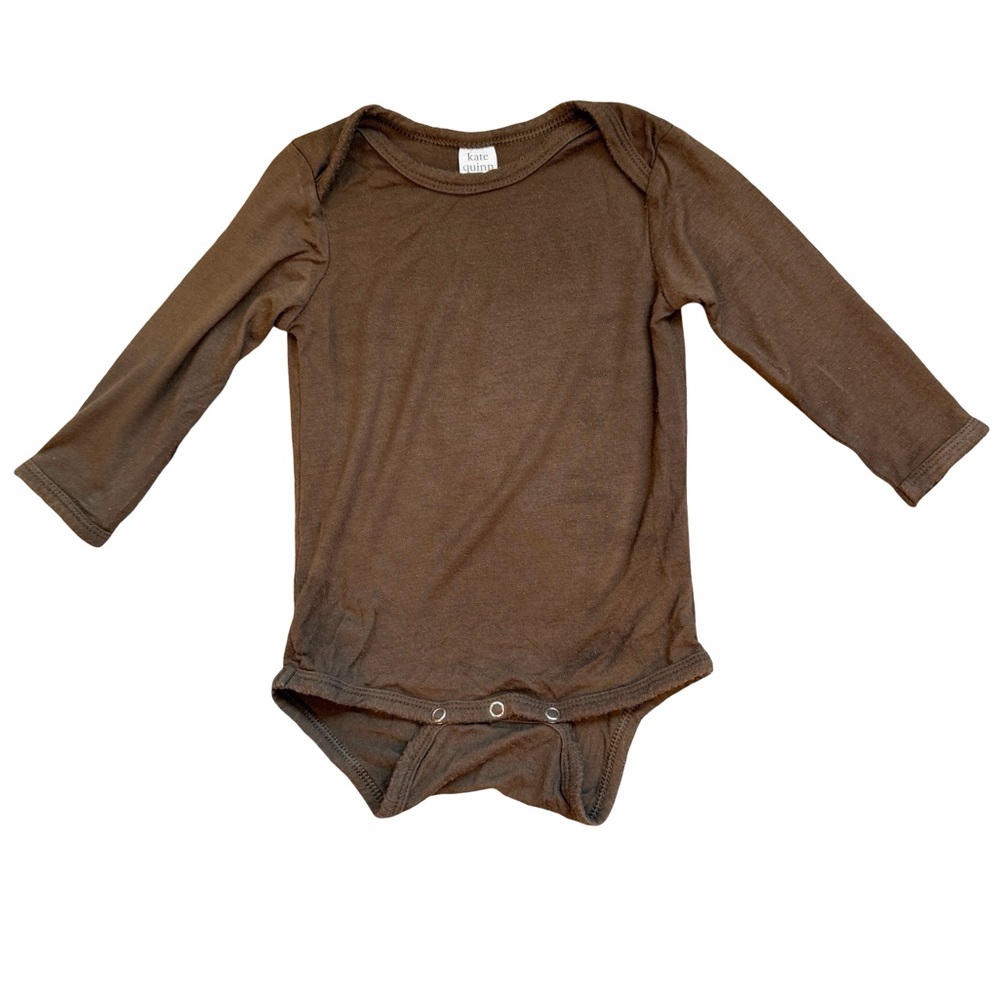 Kate Quinn Modal Long Sleeve Bodysuit Brown 6–12M